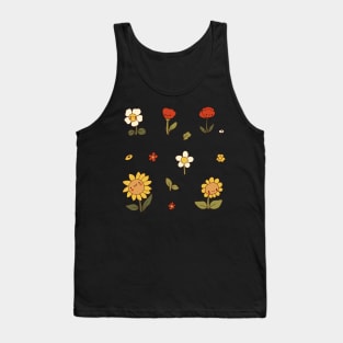 Fun spring flowers pattern Tank Top